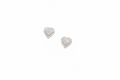 Double Pavé Heart Studs