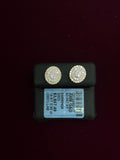 Lab Diamond Halo Stud Earrings | 14KT Gold .80 CTW