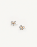 Pillowed Bow Heart Studs