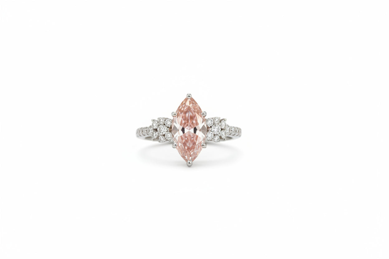 The Pink Pear Shaped Ring