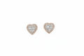 A Set of Halos- Pavé Heart Studs
