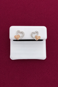 Diamond Double Hearts Earrings